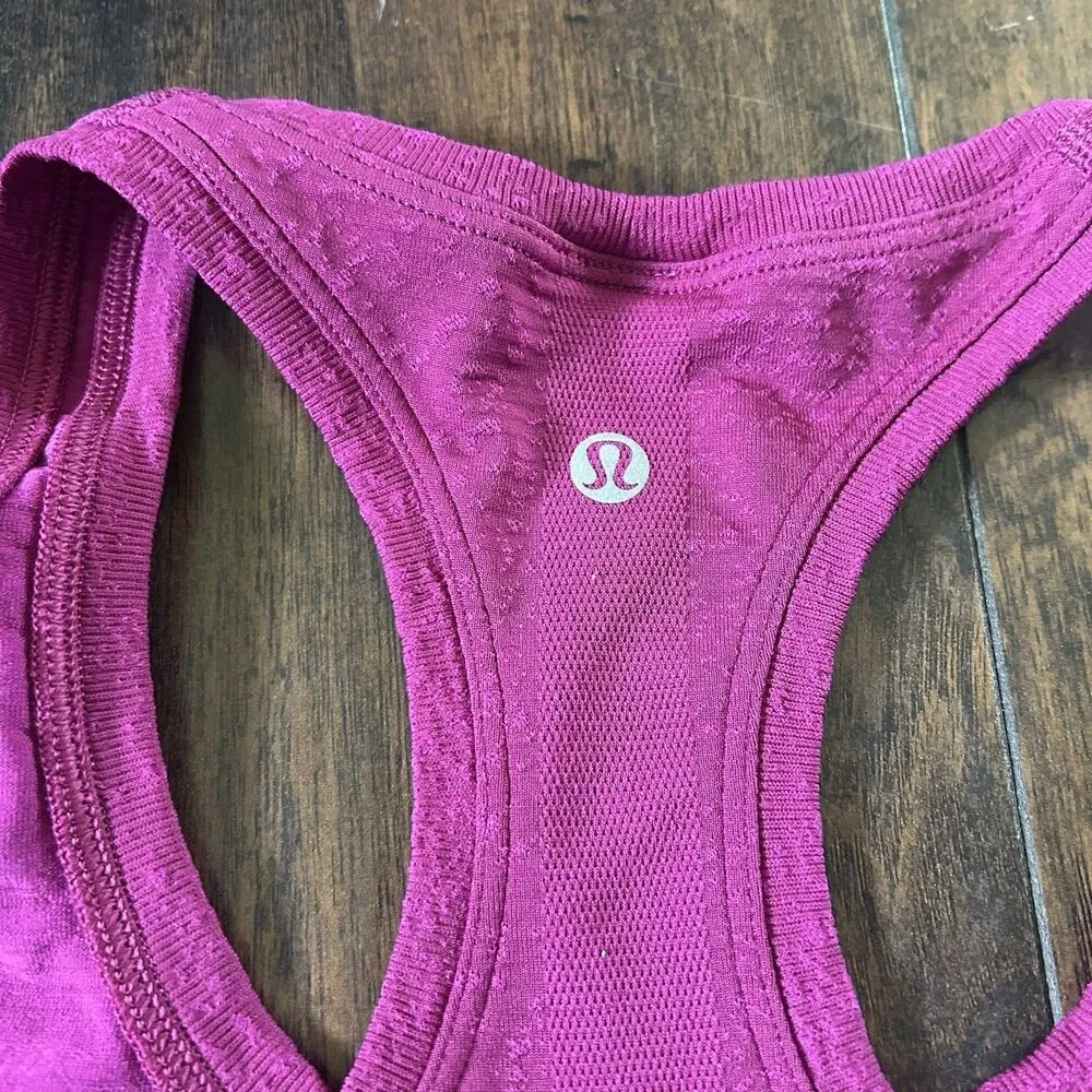 lululemon athletica Swiftly Tech Waist Length Magenta Racerback Tank Top